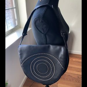 PRE-LOVED FINA FIRENZE   DARK BROWN PURSE.